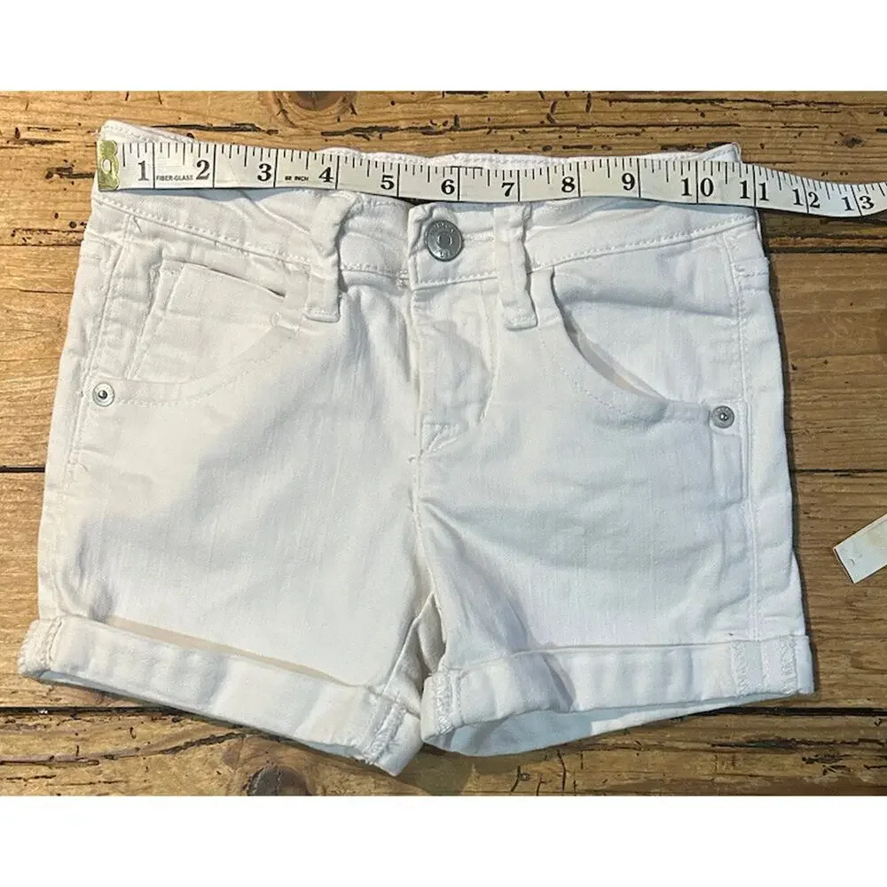 Hudson Girls Size 8 White Cuffed Shorts